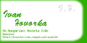 ivan hovorka business card